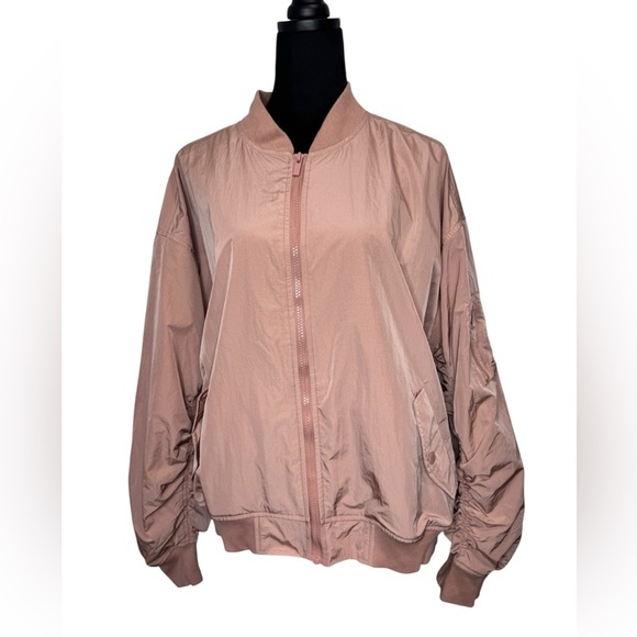 PINK Victoria's Secret Parachute Bomber Jacket Pink - Picture 2 of 15